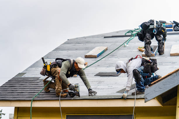 Professional Gutter Installation technician working in Beechmont, KY